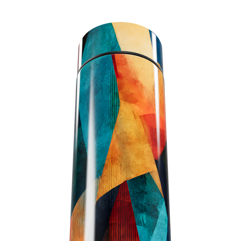 Garrafa Térmica Touch - Estampa Colorida Abstrata