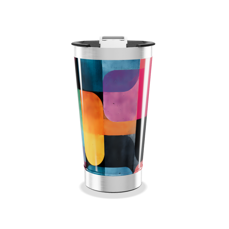 Copo Térmico - Colorido Inox Geométrico