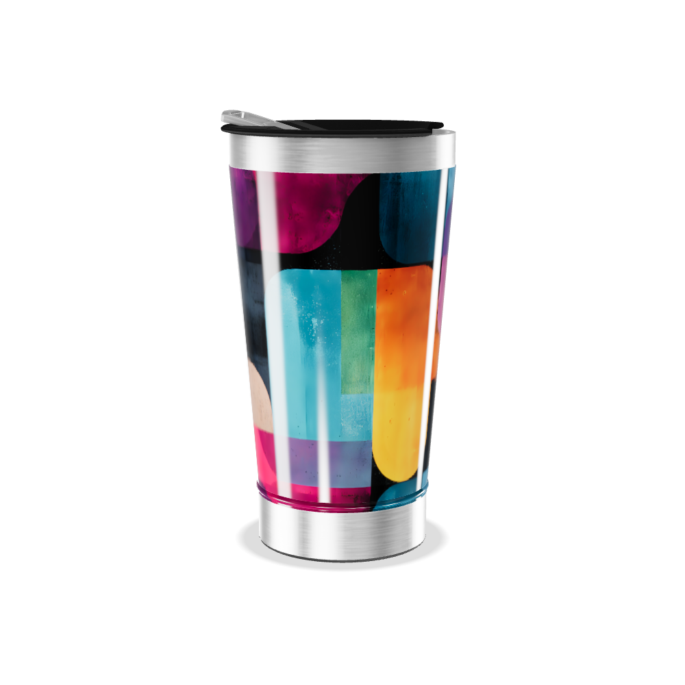 Copo Térmico - Colorido Inox Geométrico