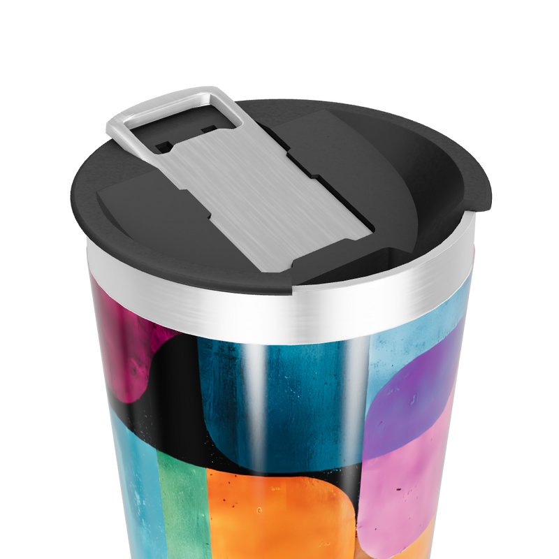 Copo Térmico - Colorido Inox Geométrico