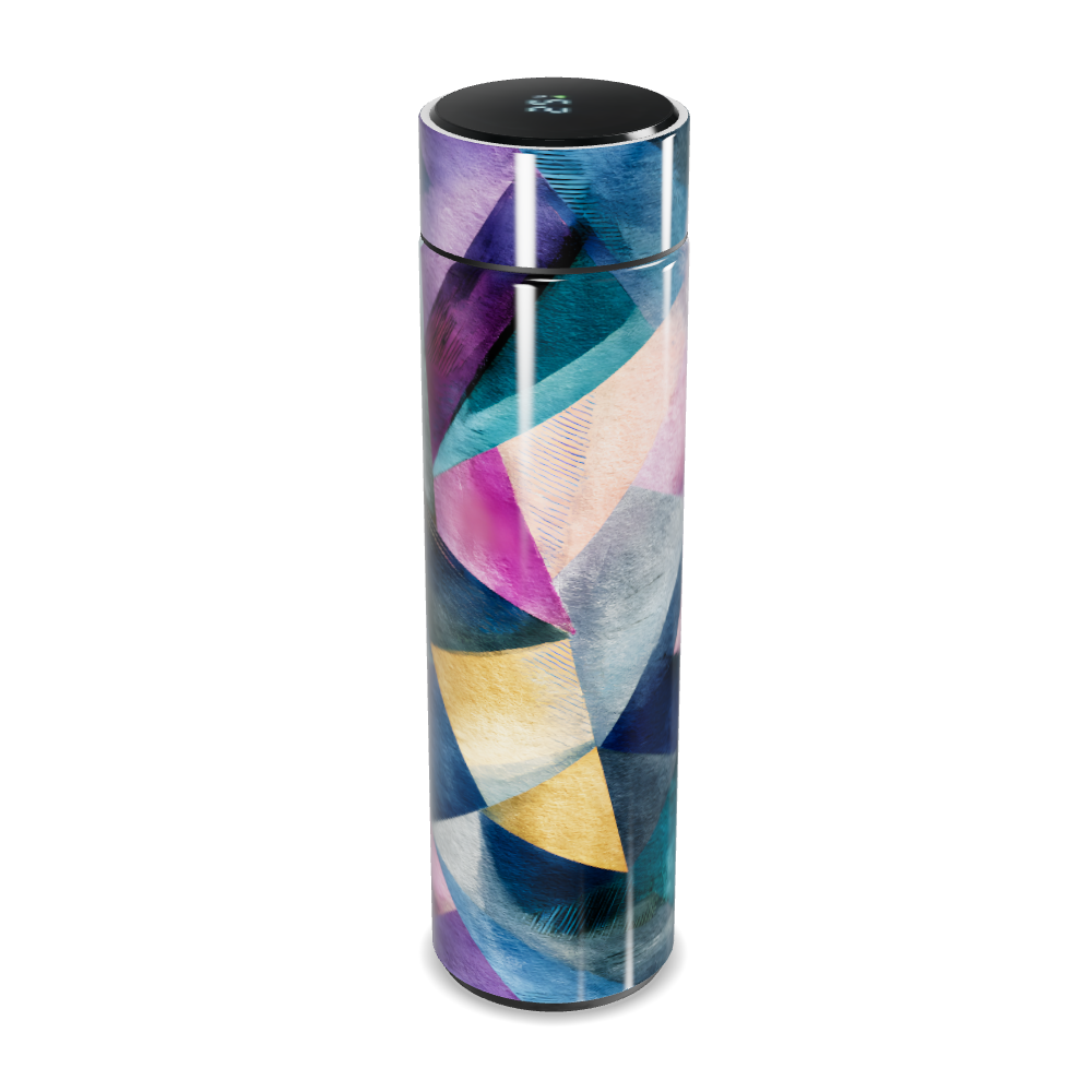 Garrafa Térmica Touch - Estampa Abstrata Colorida