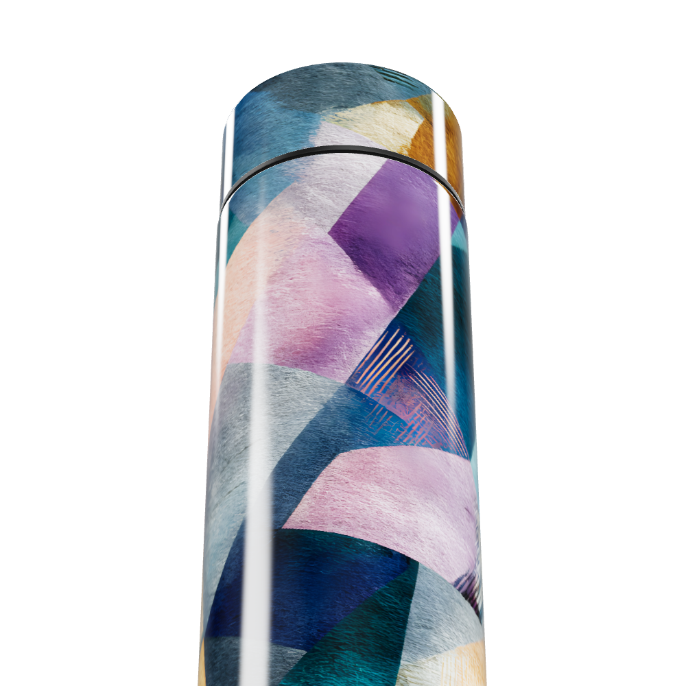 Garrafa Térmica Touch - Estampa Abstrata Colorida