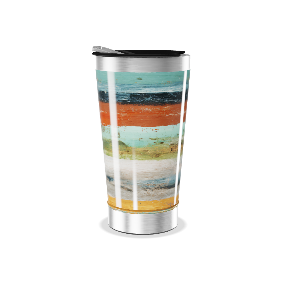 Copo Térmico - Estampa Listrada Colorida