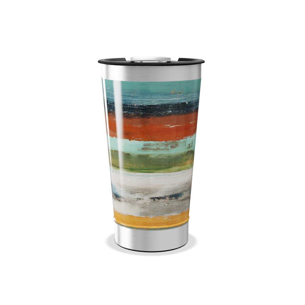 Copo Térmico - Estampa Listrada Colorida