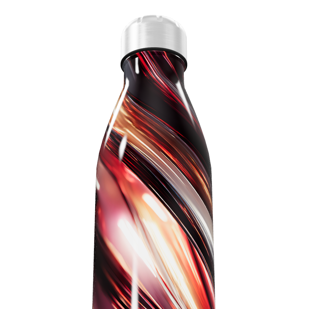 Garrafa Inox - Estampa Abstrata Colorida
