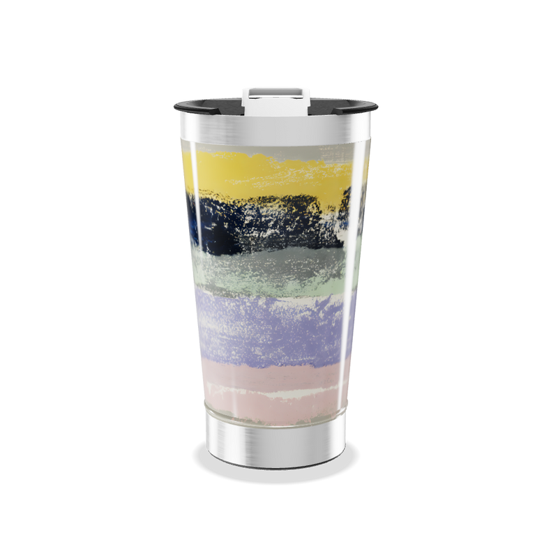 Copo Térmico - Com pintura colorida em aço inox
