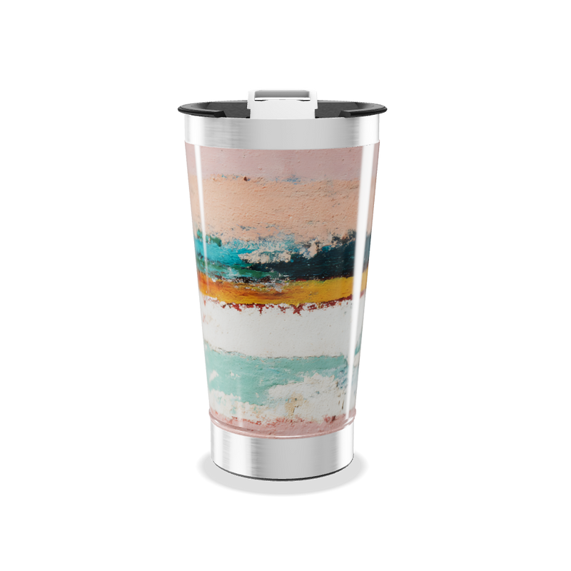Copo Térmico - Estampa Abstrata Colorida