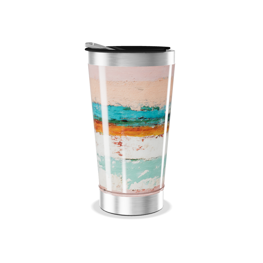 Copo Térmico - Estampa Abstrata Colorida