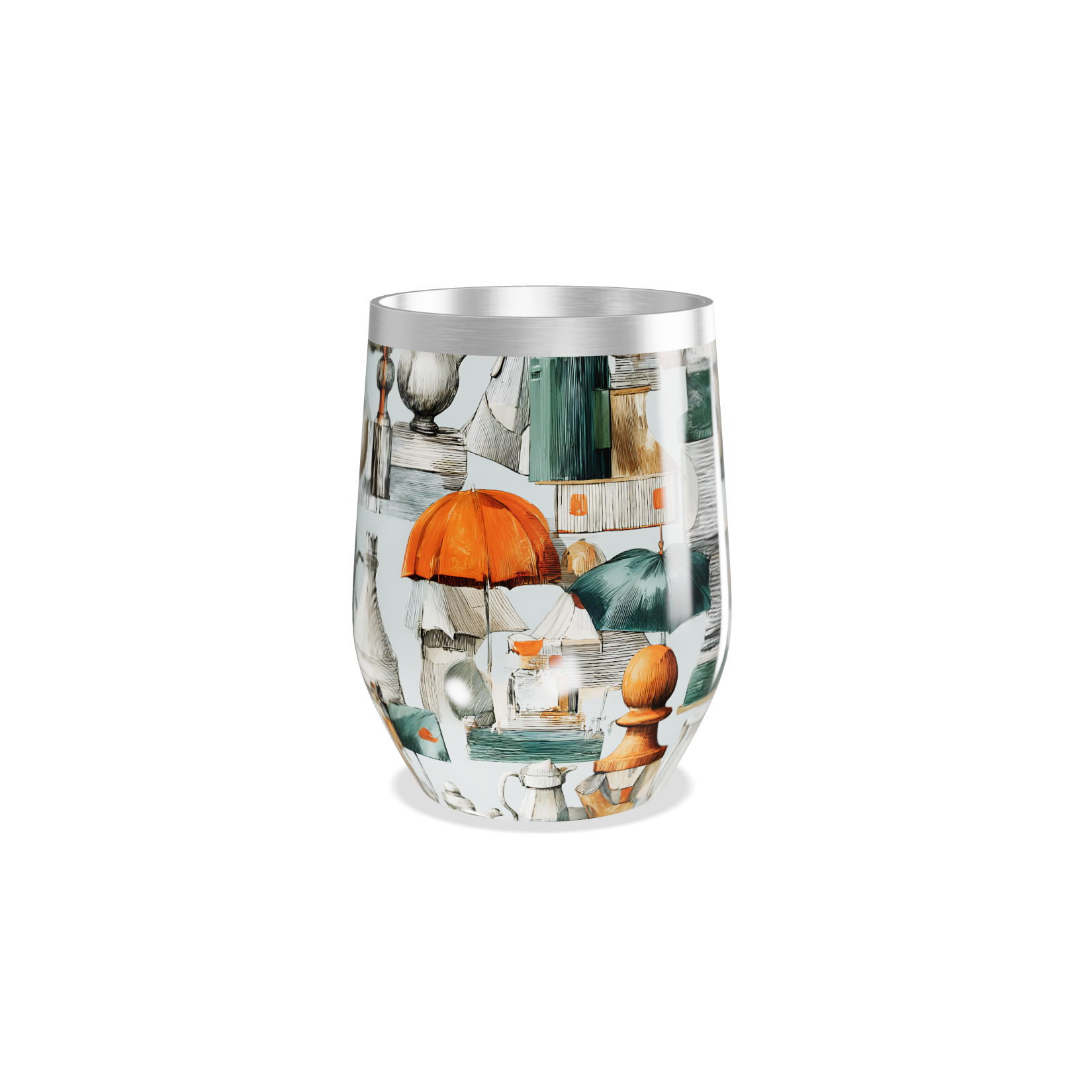 Copo Térmico Slim - Estampado Abstrato Colorido