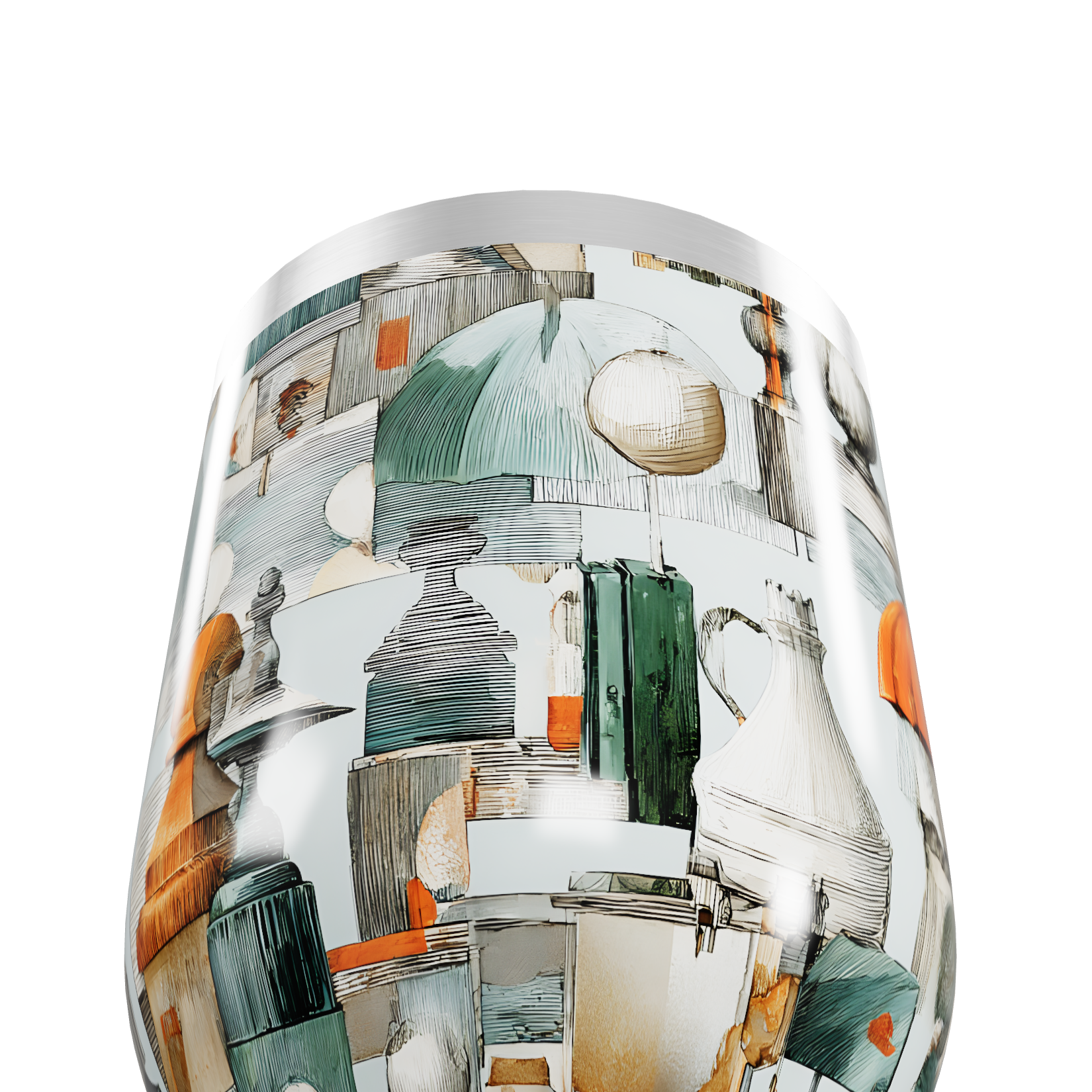 Copo Térmico Slim - Estampado Abstrato Colorido