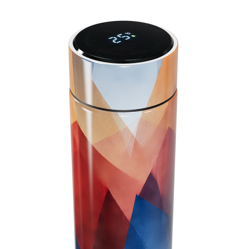 Garrafa Térmica Touch - Estampa Geométrica Colorida