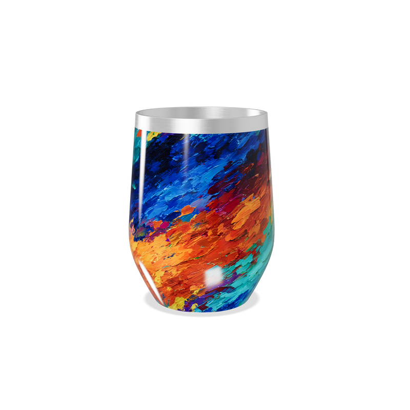 Copo Térmico Slim - Estampa Abstrata Colorida