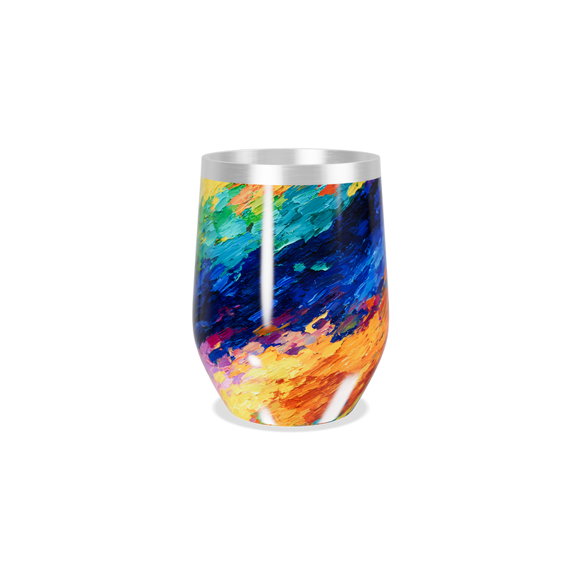 Copo Térmico Slim - Estampa Abstrata Colorida