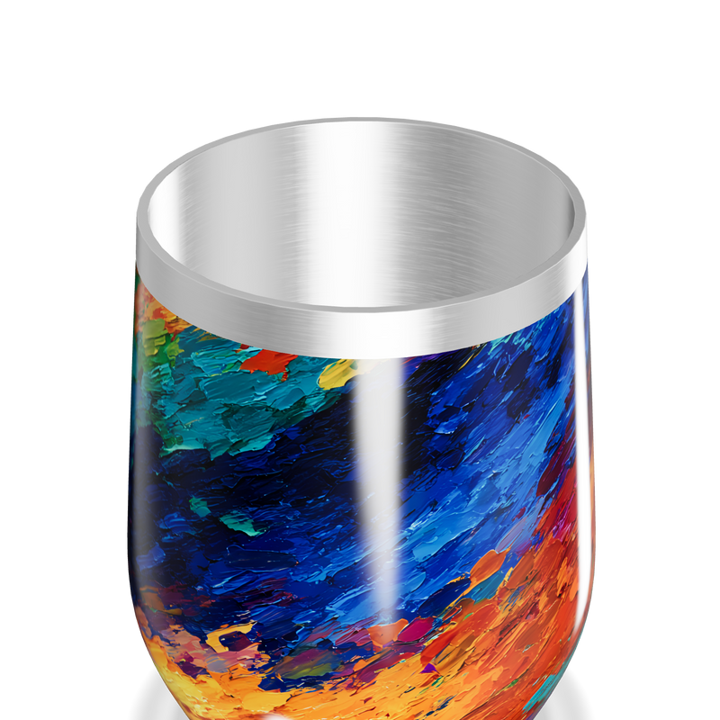 Copo Térmico Slim - Estampa Abstrata Colorida