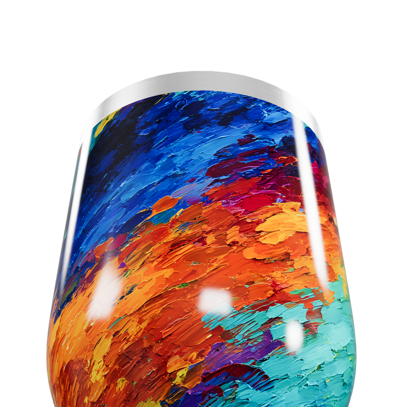 Copo Térmico Slim - Estampa Abstrata Colorida