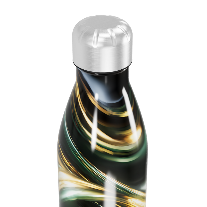Garrafa Inox - Design Abstrato Luxo
