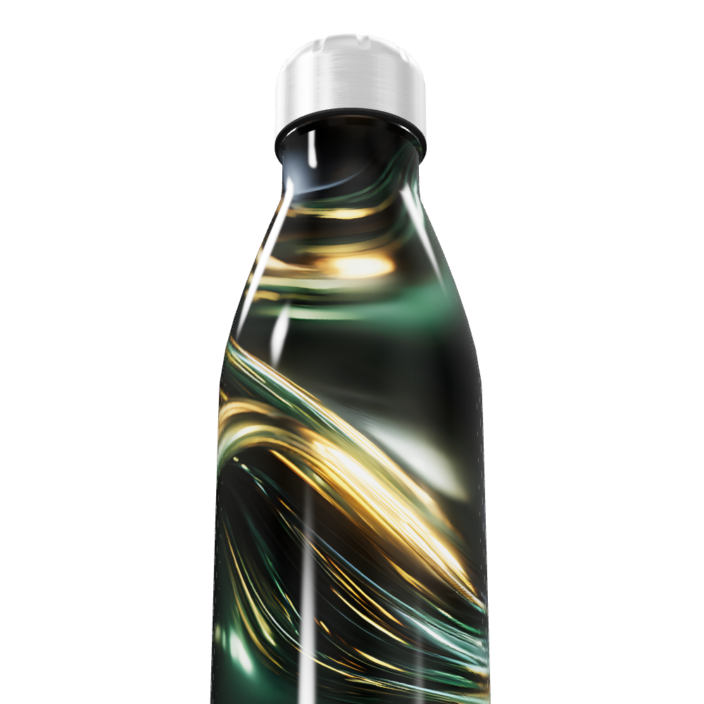 Garrafa Inox - Design Abstrato Luxo