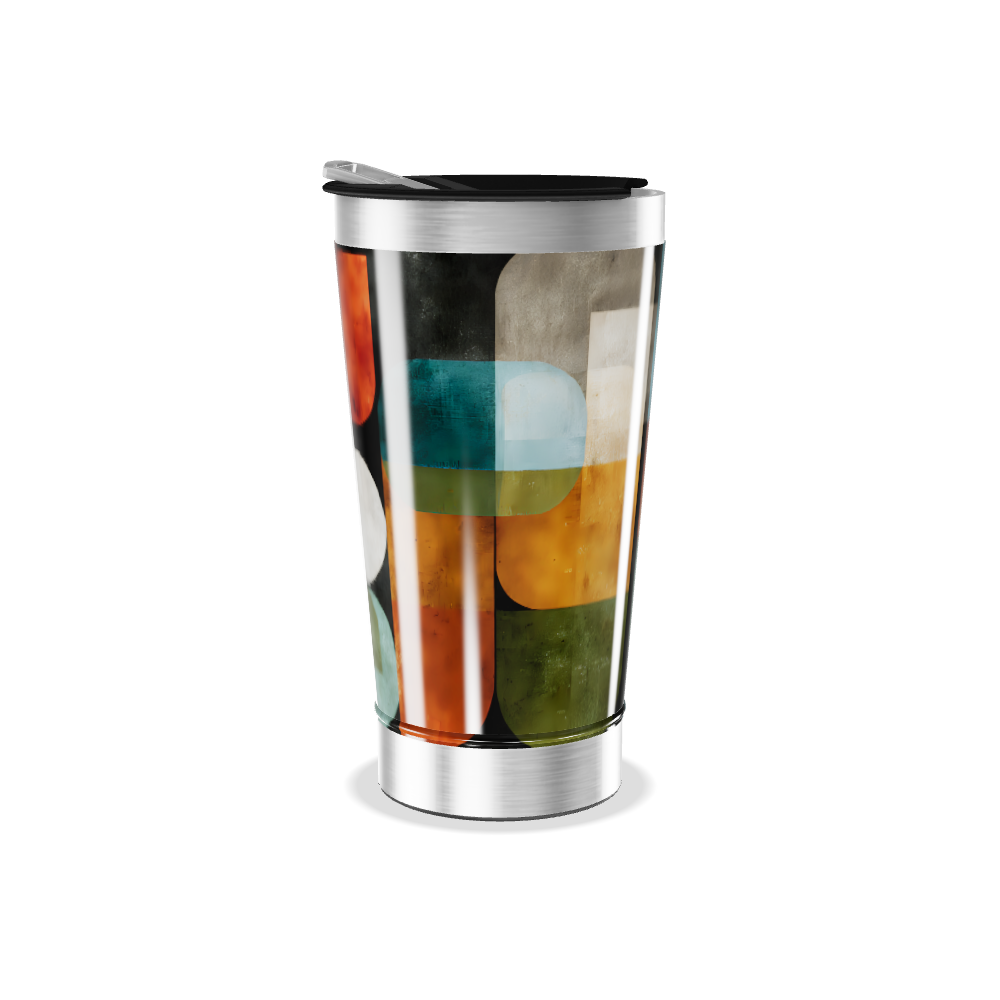 Copo Térmico - Estampado Geométrico Colorido