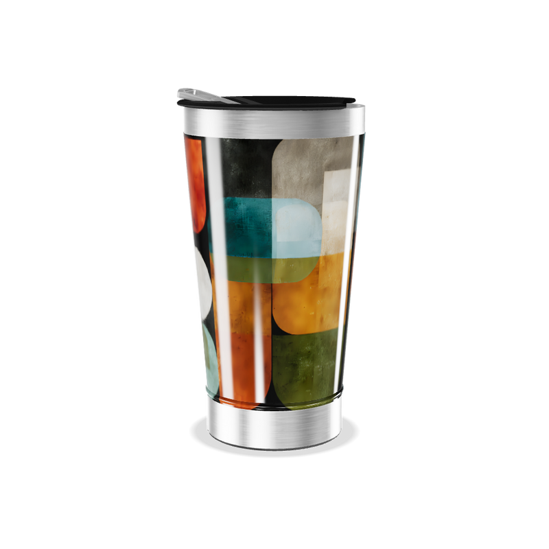 Copo Térmico - Estampado Geométrico Colorido