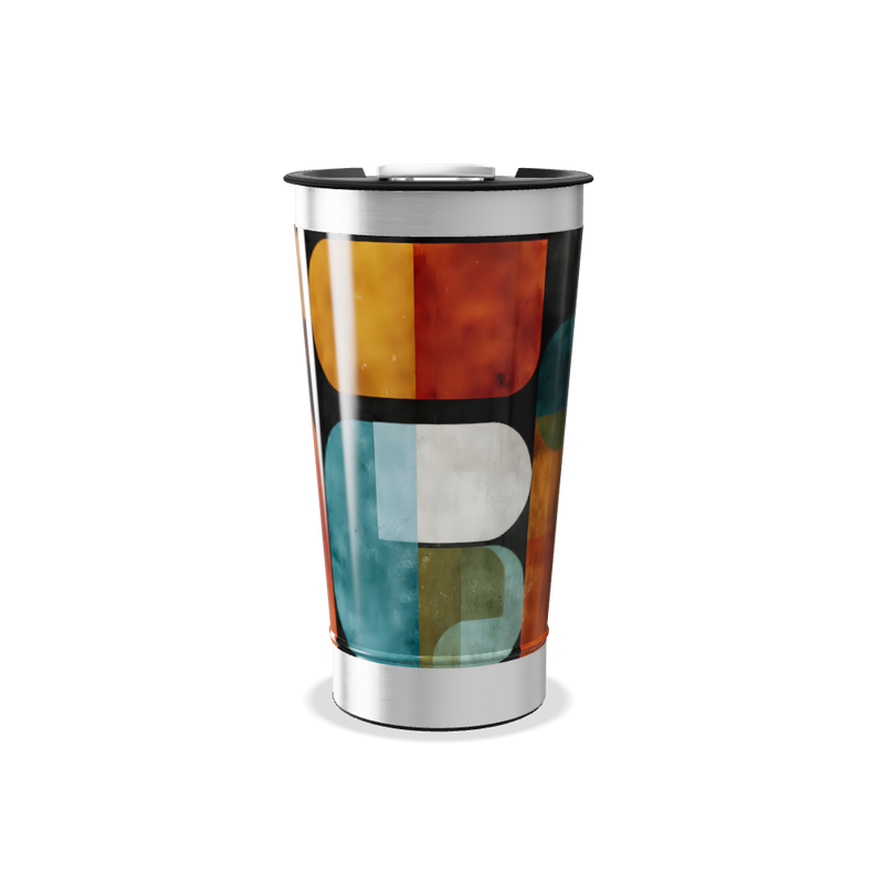 Copo Térmico - Estampado Geométrico Colorido