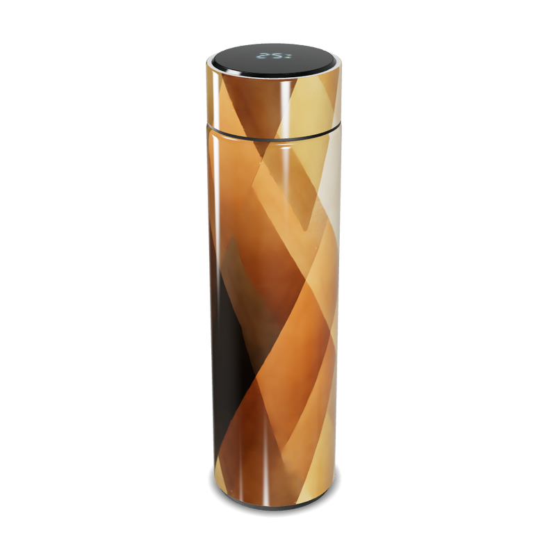 Garrafa Térmica Touch - Estampa Geométrica Laranja