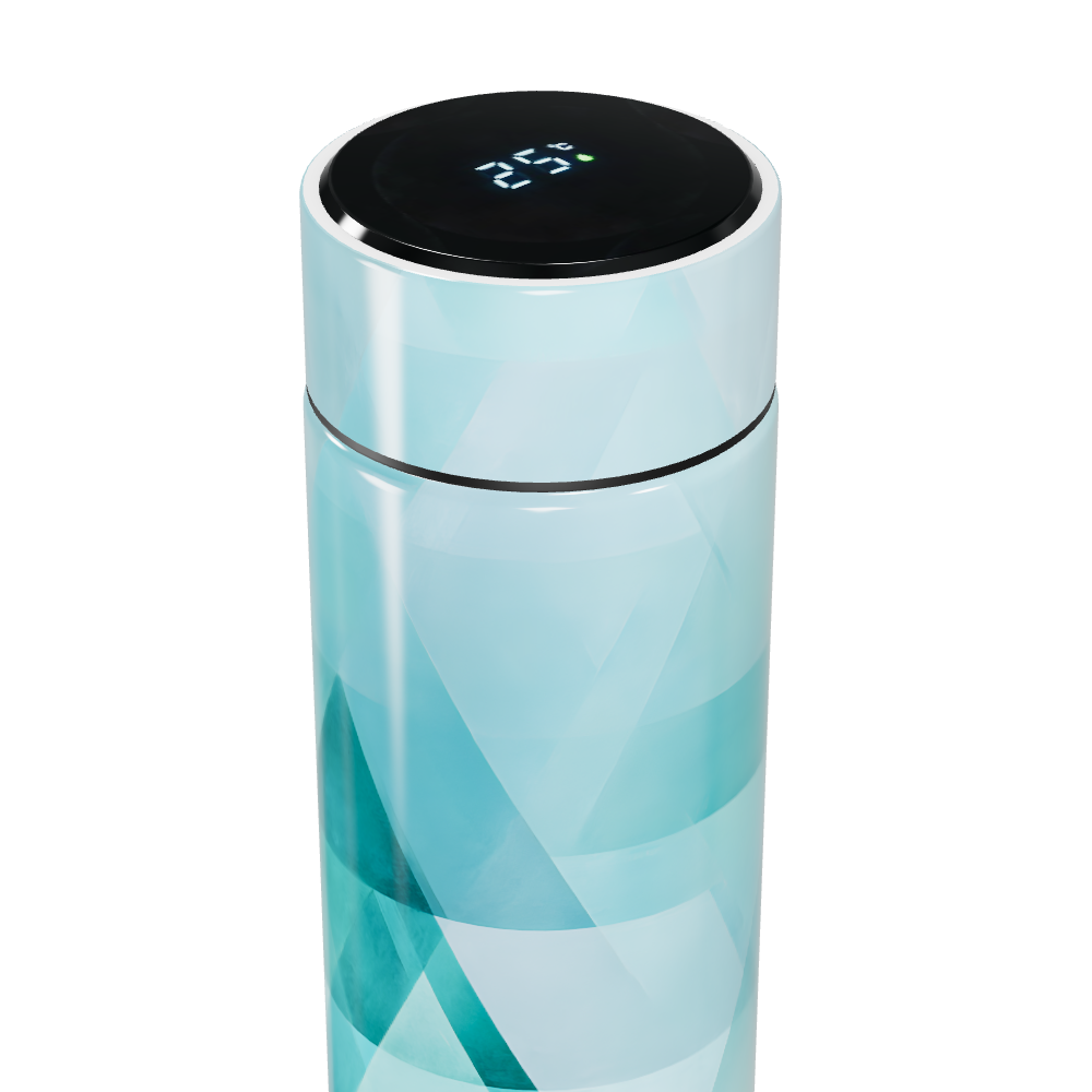 Garrafa Térmica Touch Azul Geométrica 500ml