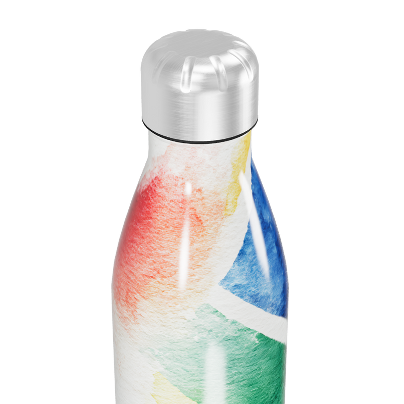 Garrafa Inox - Estampa Colorida Abstrata