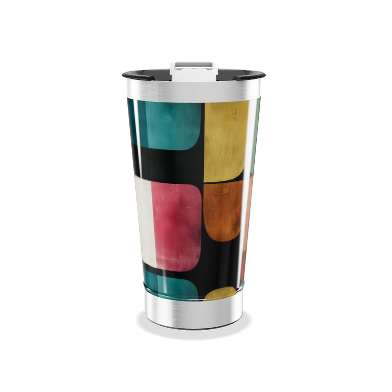 Copo Térmico - Estampa Geométrica Colorida