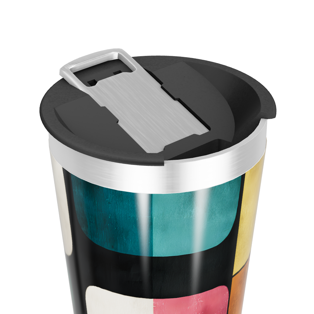 Copo Térmico - Estampa Geométrica Colorida