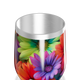 Copo Térmico Slim - Flores Coloridas Inox