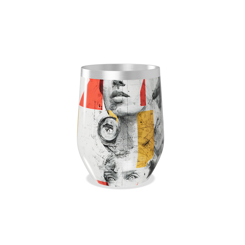 Copo Térmico Slim - Estampa Artística Faces