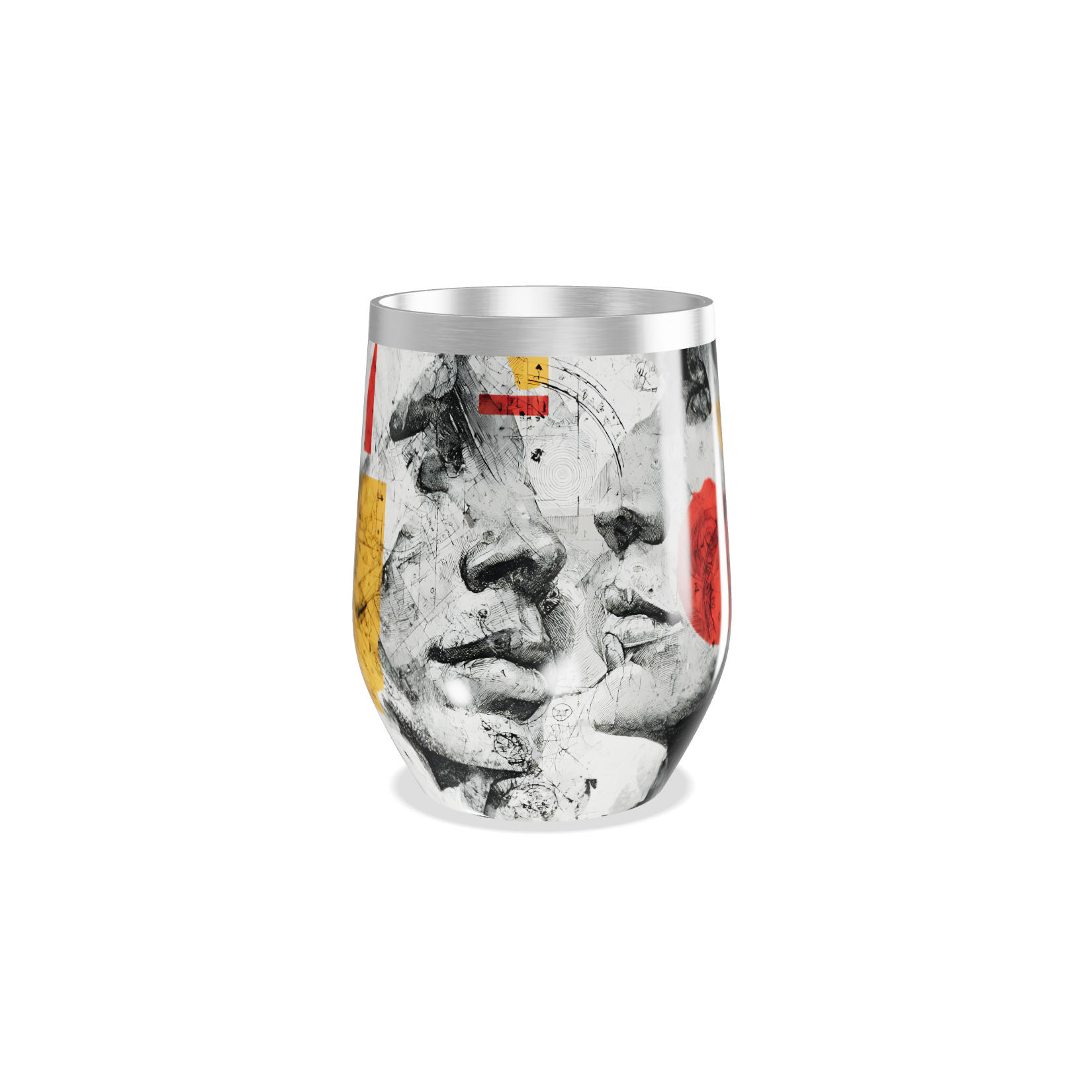 Copo Térmico Slim - Estampa Artística Faces