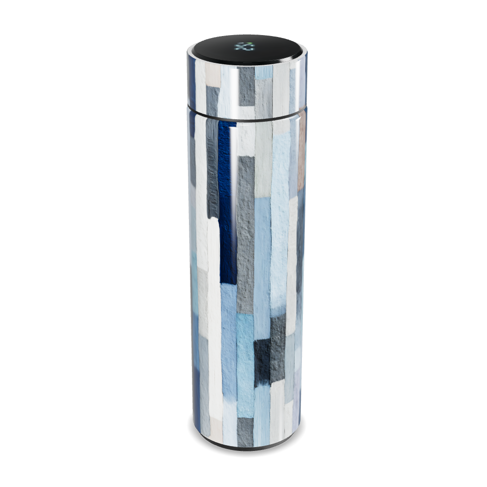 Garrafa Térmica Touch - Estampa Azul Moderno