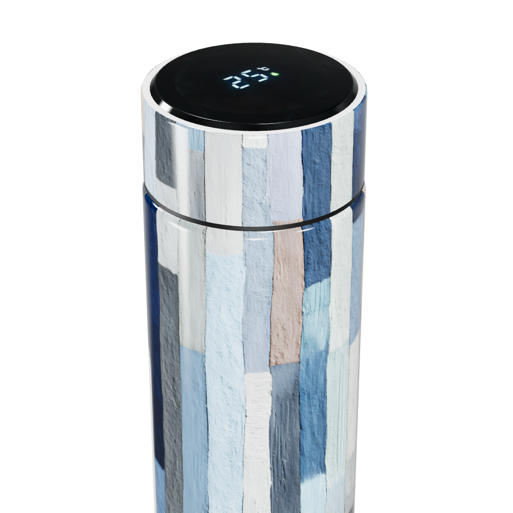 Garrafa Térmica Touch - Estampa Azul Moderno