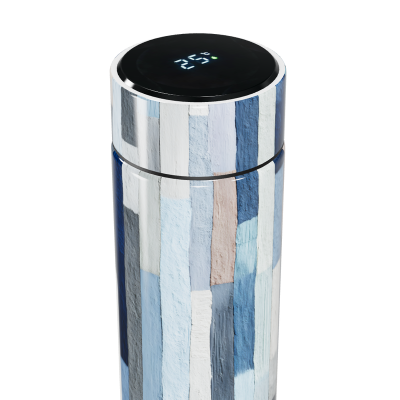 Garrafa Térmica Touch - Estampa Azul Moderno