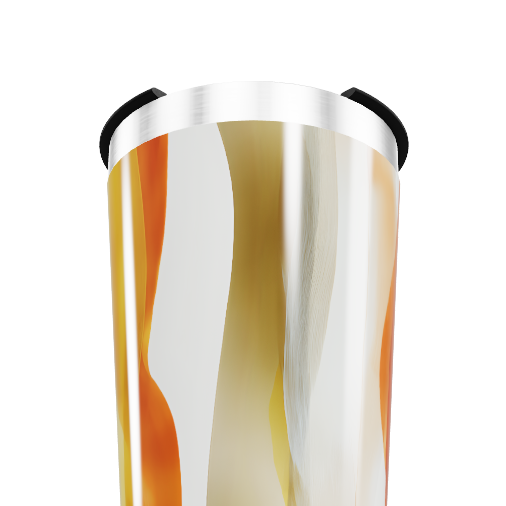 Copo Térmico - Abstrato Laranja e Bege