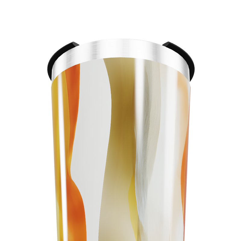 Copo Térmico - Abstrato Laranja e Bege