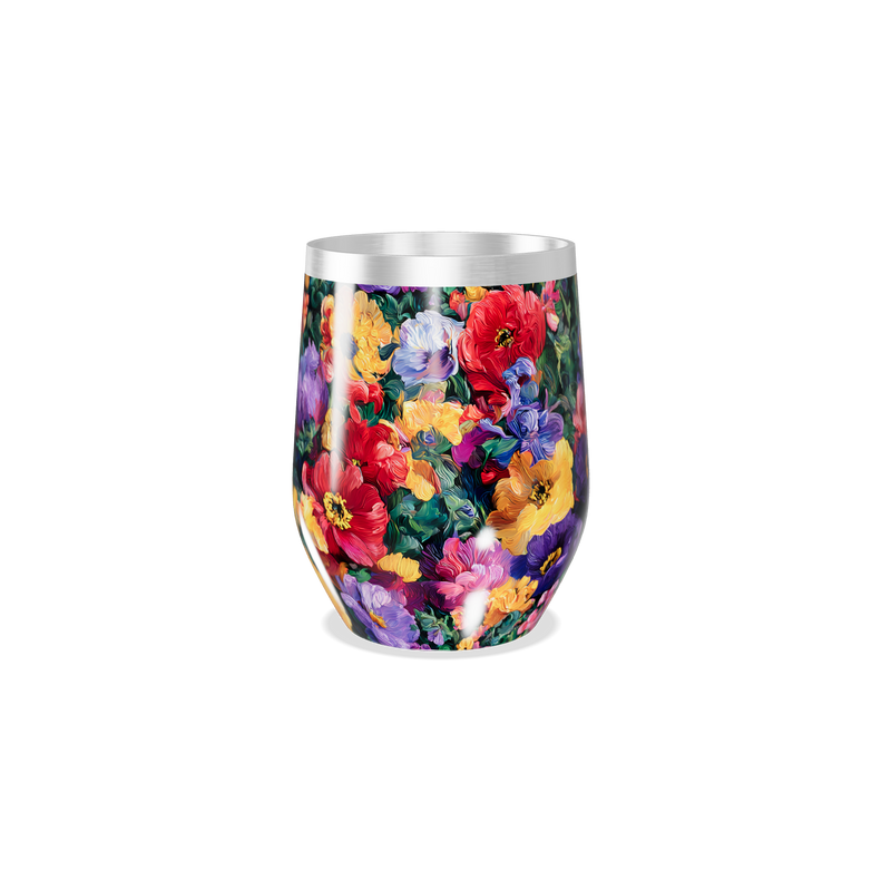 Copo Térmico Slim - Floral Colorido Aço Inox