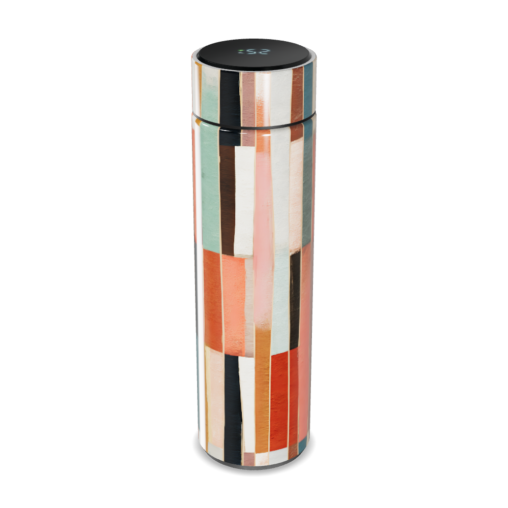 Garrafa Térmica Touch - Listras Coloridas Inox