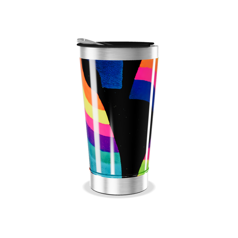 Copo Térmico - Estampa Arco-íris Colorido
