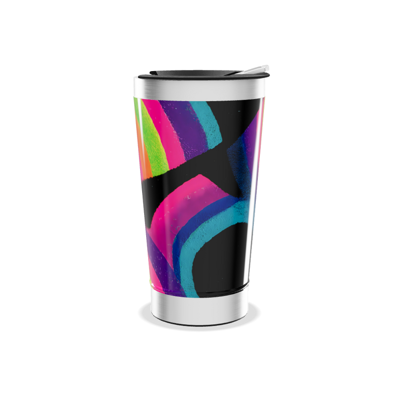 Copo Térmico - Estampa Arco-íris Colorido