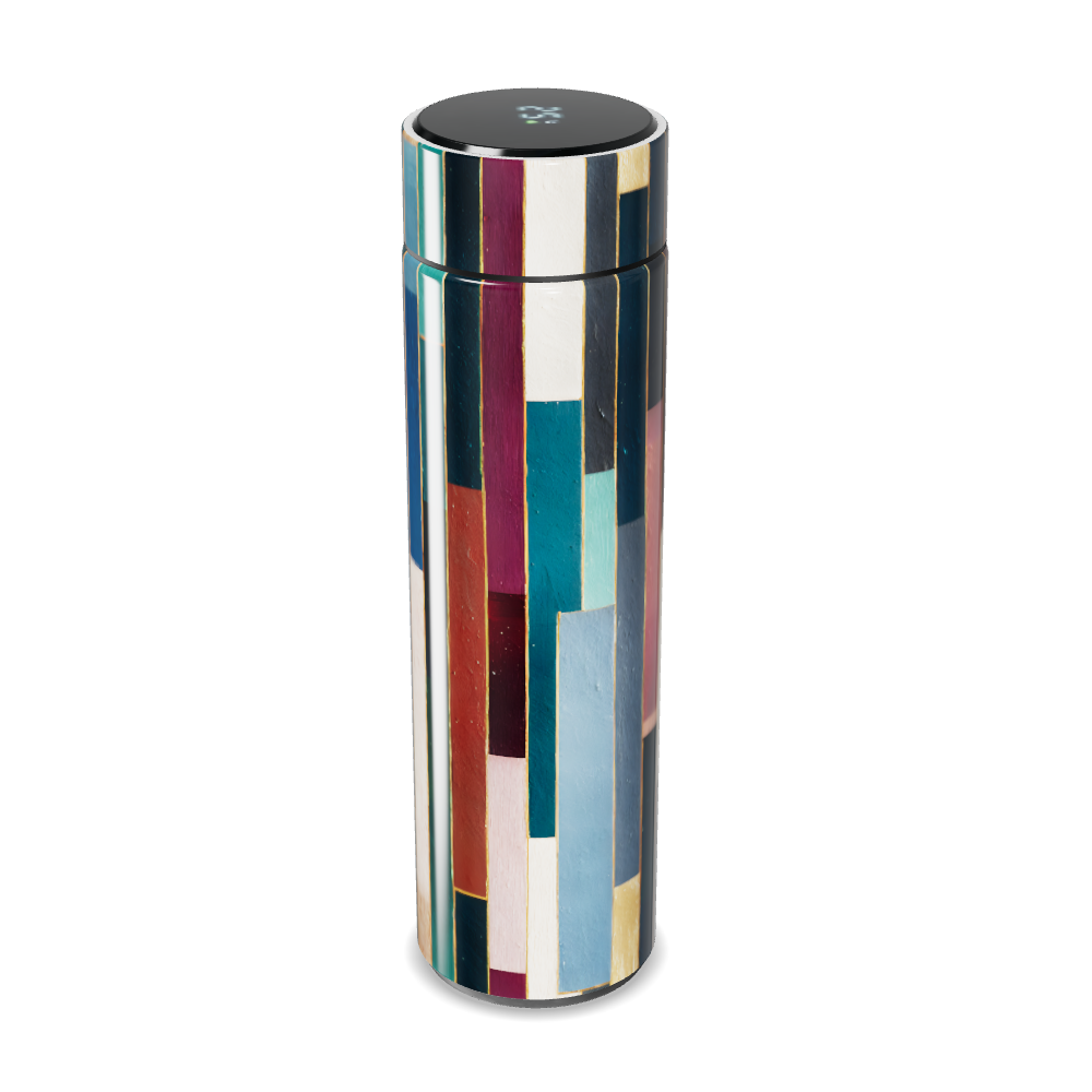 Garrafa Térmica Touch Listrada Multicolor Inox