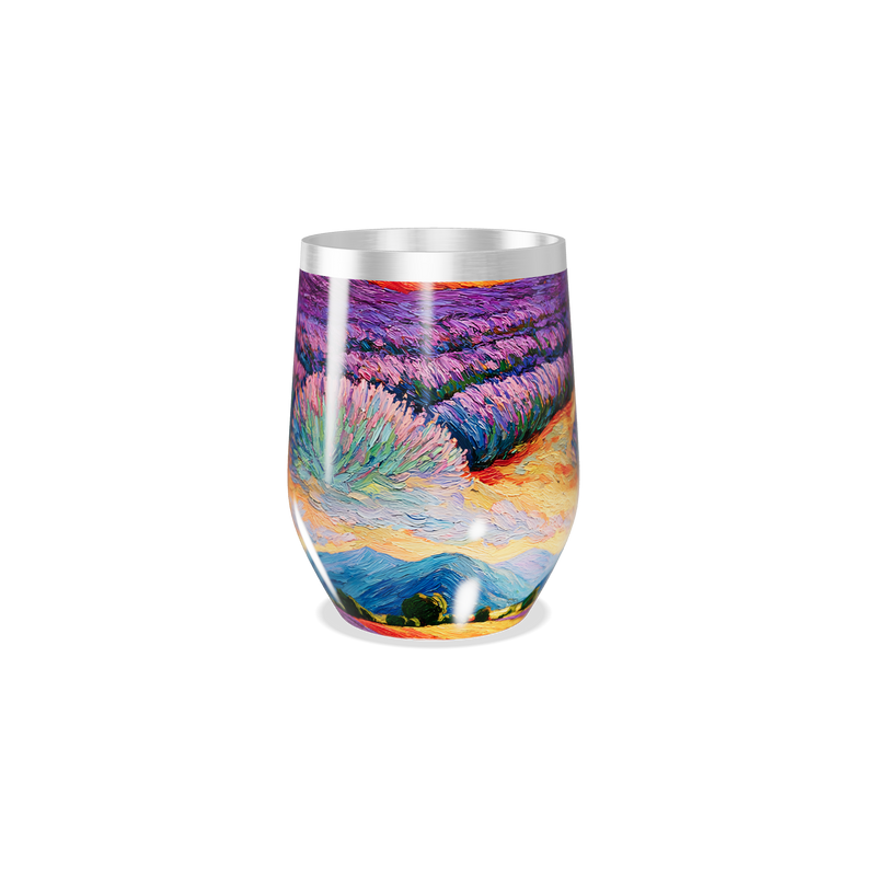 Copo Térmico Slim - Estampa Lavanda Colorida