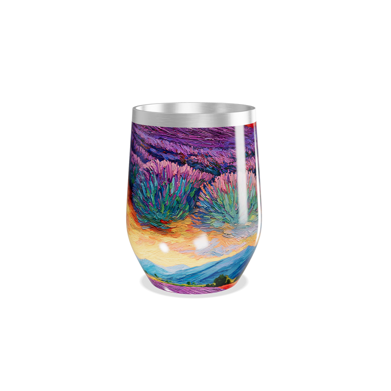 Copo Térmico Slim - Estampa Lavanda Colorida