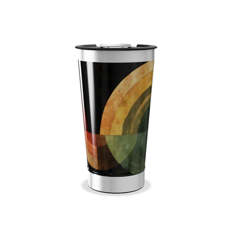 Copo Térmico - Preto com Estampa Colorida