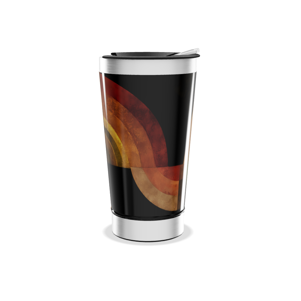 Copo Térmico - Preto com Estampa Colorida