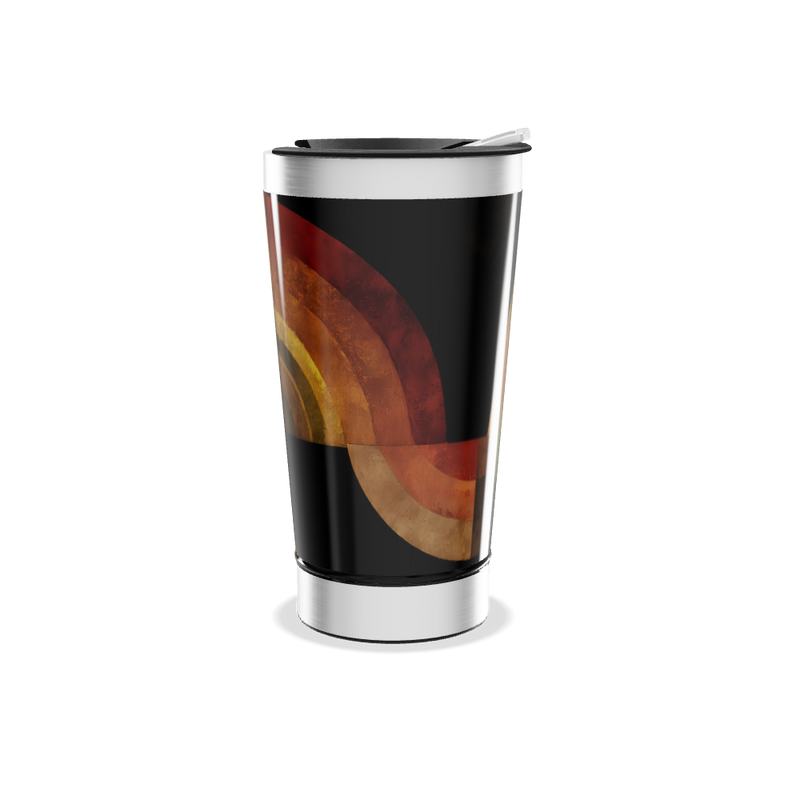 Copo Térmico - Preto com Estampa Colorida
