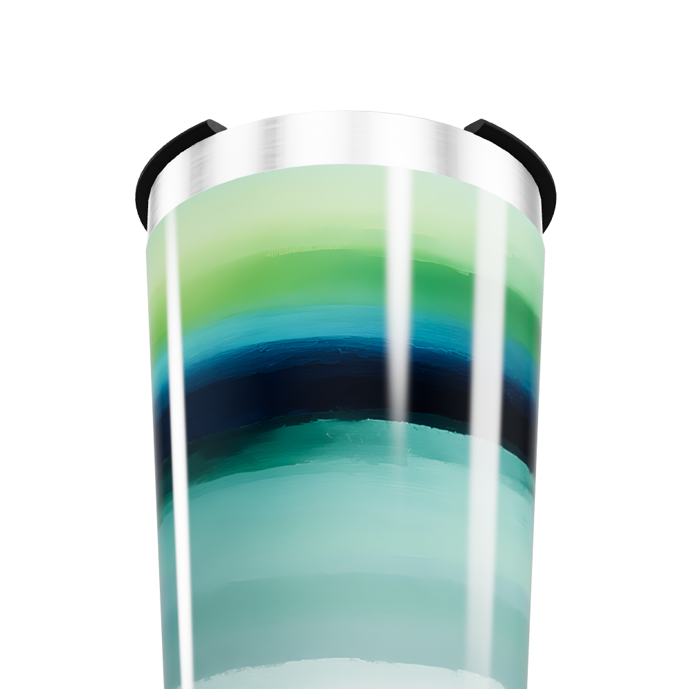 Copo Térmico - Aço Listras Verdes