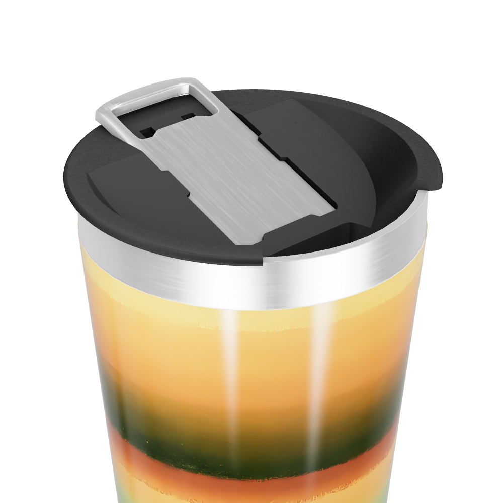 Copo Térmico - Listras coloridas aço inox