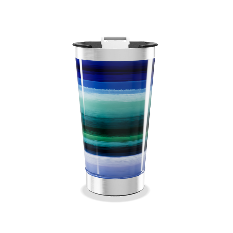 Copo Térmico - Listrado Azul Verde